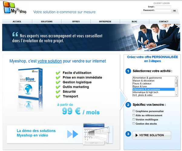 Myeshop, solutions d'e-commerce personnalisées
